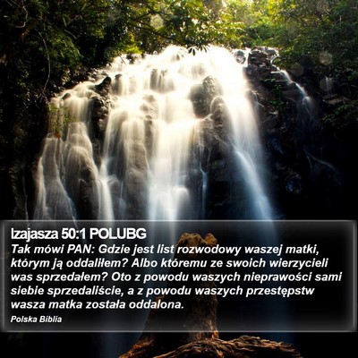Izajasza 50:1 POLUBG Bible Verse Image