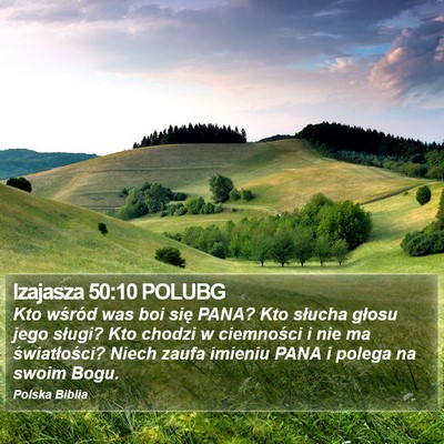 Izajasza 50:10 POLUBG Bible Verse Image