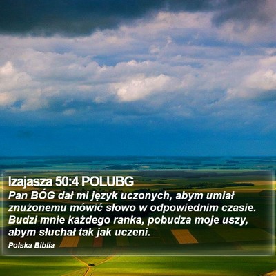 Izajasza 50:4 POLUBG Bible Verse Image