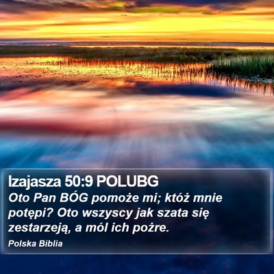 Izajasza 50:9 POLUBG Bible Verse Image
