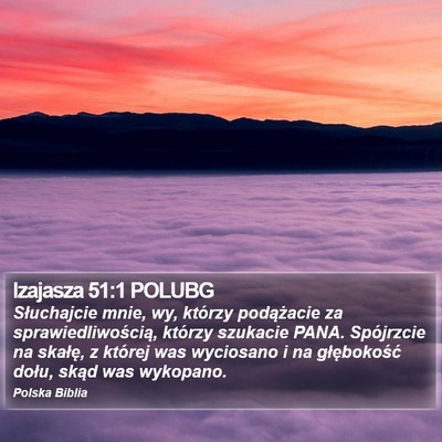 Izajasza 51:1 POLUBG Bible Verse Image