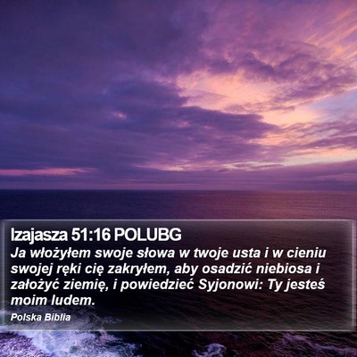 Izajasza 51:16 POLUBG Bible Verse Image