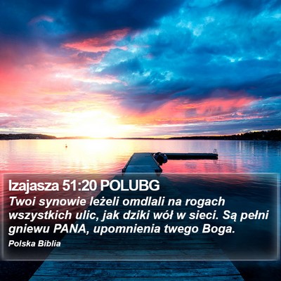 Izajasza 51:20 POLUBG Bible Verse Image