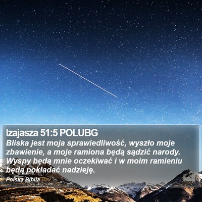 Izajasza 51:5 POLUBG Bible Verse Image