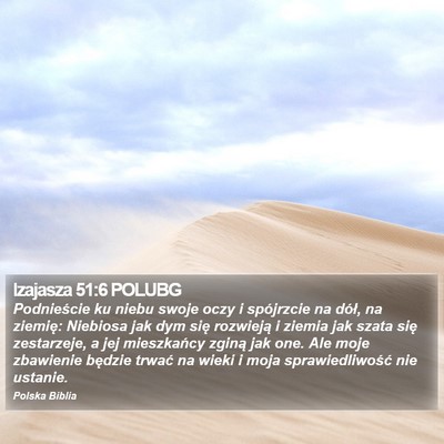 Izajasza 51:6 POLUBG Bible Verse Image