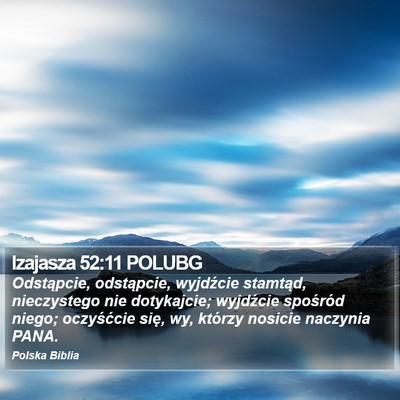 Izajasza 52:11 POLUBG Bible Verse Image