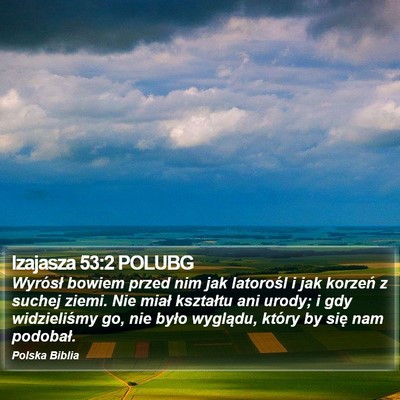 Izajasza 53:2 POLUBG Bible Verse Image