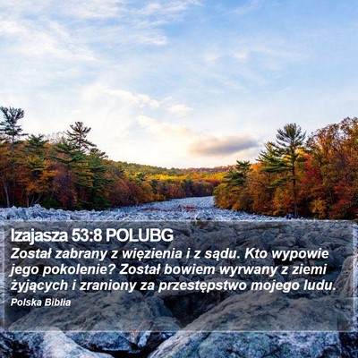 Izajasza 53:8 POLUBG Bible Verse Image