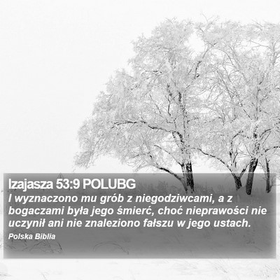 Izajasza 53:9 POLUBG Bible Verse Image