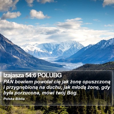 Izajasza 54:6 POLUBG Bible Verse Image