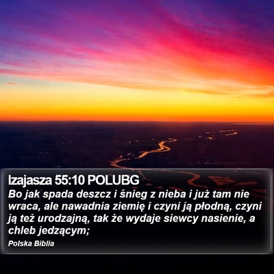 Izajasza 55:10 POLUBG Bible Verse Image