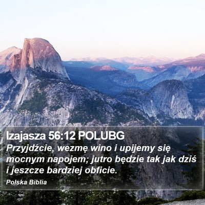Izajasza 56:12 POLUBG Bible Verse Image