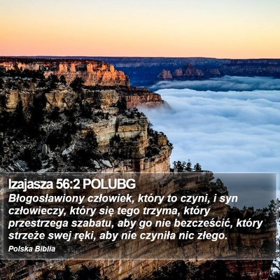 Izajasza 56:2 POLUBG Bible Verse Image