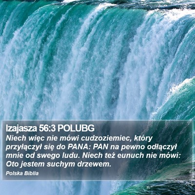 Izajasza 56:3 POLUBG Bible Verse Image