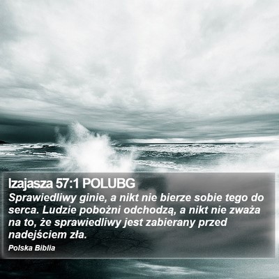 Izajasza 57:1 POLUBG Bible Verse Image