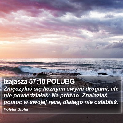 Izajasza 57:10 POLUBG Bible Verse Image