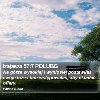 Izajasza 57:7 POLUBG Bible Verse Image