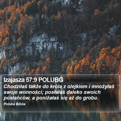 Izajasza 57:9 POLUBG Bible Verse Image