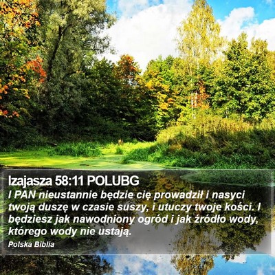 Izajasza 58:11 POLUBG Bible Verse Image