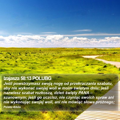 Izajasza 58:13 POLUBG Bible Verse Image