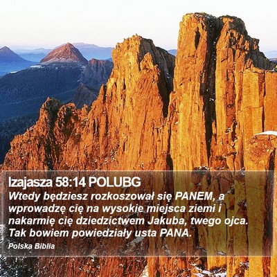 Izajasza 58:14 POLUBG Bible Verse Image