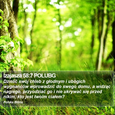 Izajasza 58:7 POLUBG Bible Verse Image