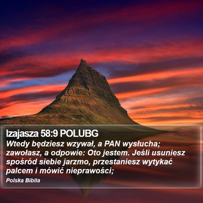 Izajasza 58:9 POLUBG Bible Verse Image