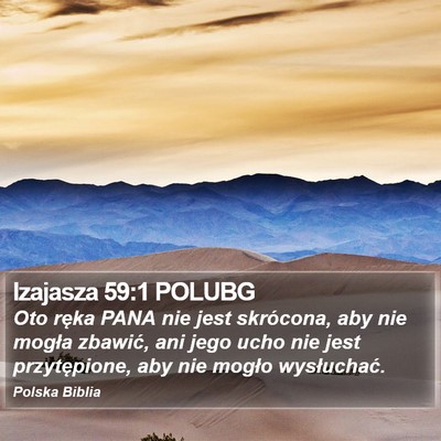 Izajasza 59:1 POLUBG Bible Verse Image
