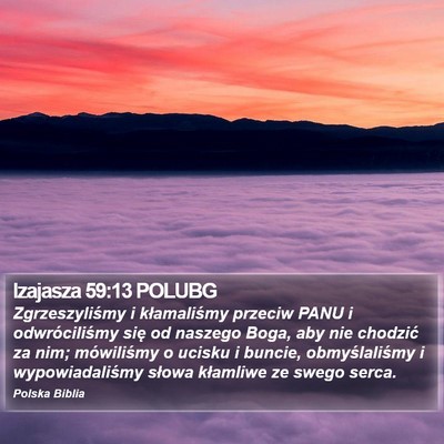 Izajasza 59:13 POLUBG Bible Verse Image