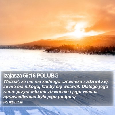 Izajasza 59:16 POLUBG Bible Verse Image