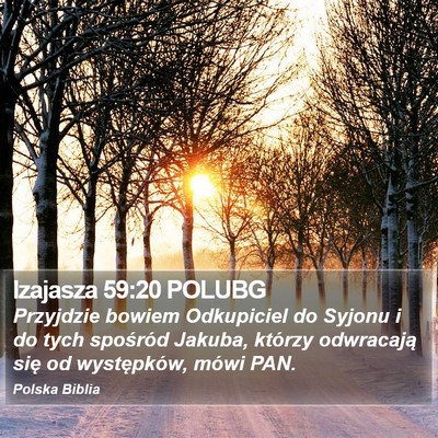 Izajasza 59:20 POLUBG Bible Verse Image