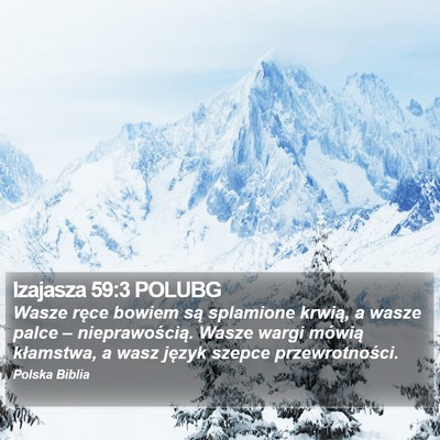 Izajasza 59:3 POLUBG Bible Verse Image