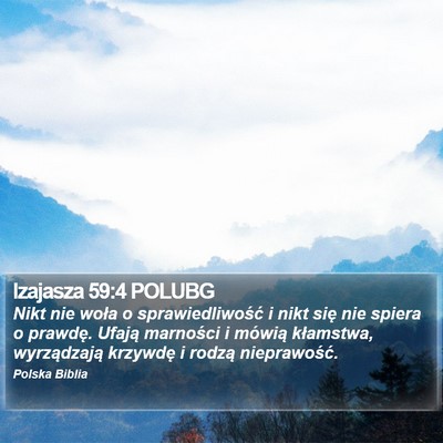 Izajasza 59:4 POLUBG Bible Verse Image