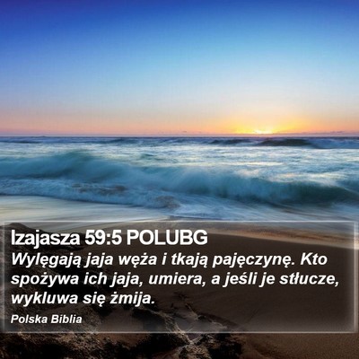 Izajasza 59:5 POLUBG Bible Verse Image