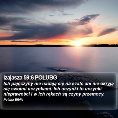 Izajasza 59:6 POLUBG Bible Verse Image