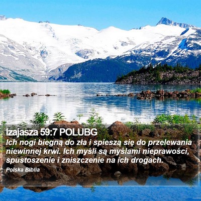 Izajasza 59:7 POLUBG Bible Verse Image