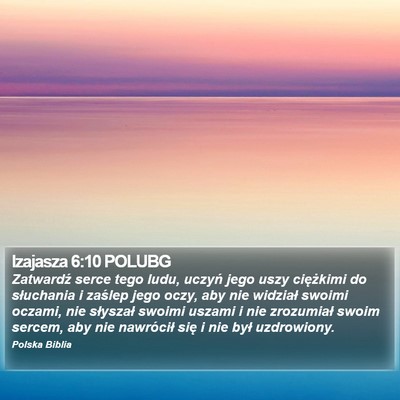 Izajasza 6:10 POLUBG Bible Verse Image