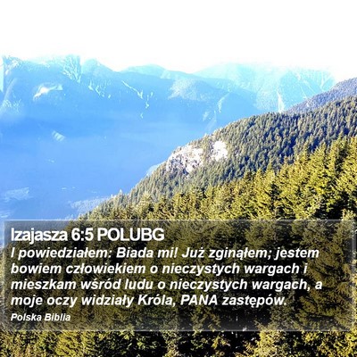 Izajasza 6:5 POLUBG Bible Verse Image