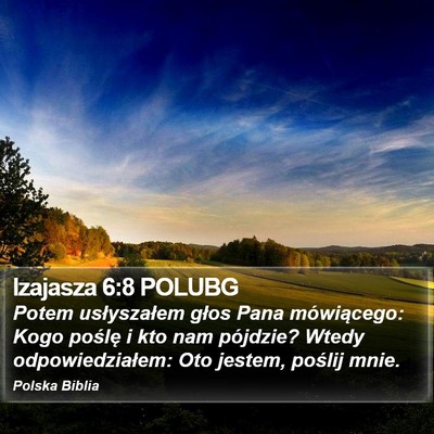 Izajasza 6:8 POLUBG Bible Verse Image