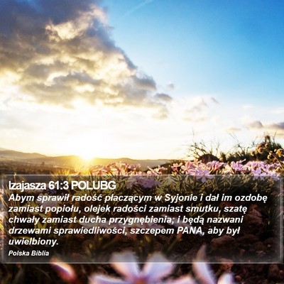 Izajasza 61:3 POLUBG Bible Verse Image