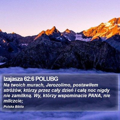 Izajasza 62:6 POLUBG Bible Verse Image