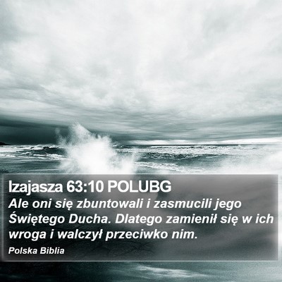 Izajasza 63:10 POLUBG Bible Verse Image