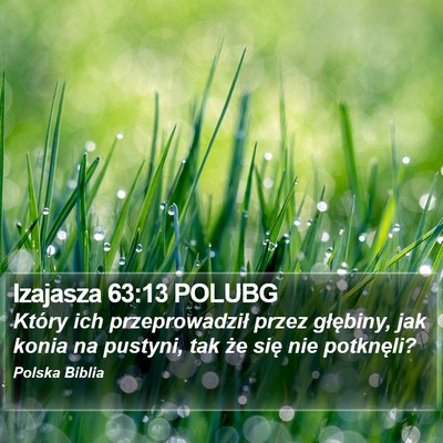 Izajasza 63:13 POLUBG Bible Verse Image