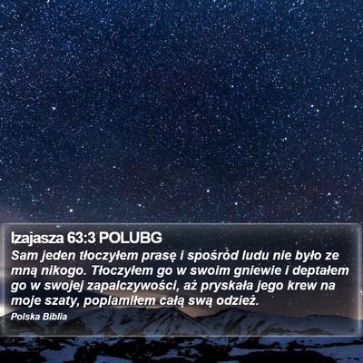 Izajasza 63:3 POLUBG Bible Verse Image