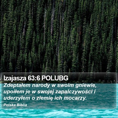 Izajasza 63:6 POLUBG Bible Verse Image