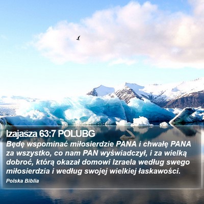 Izajasza 63:7 POLUBG Bible Verse Image
