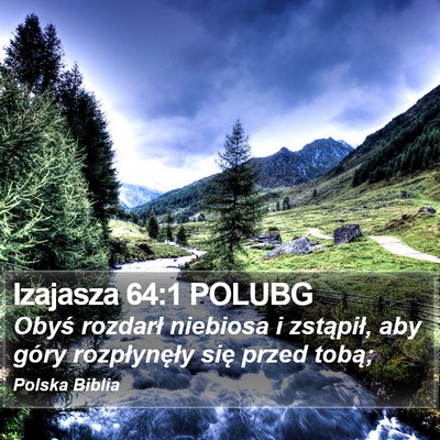 Izajasza 64:1 POLUBG Bible Verse Image