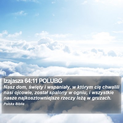 Izajasza 64:11 POLUBG Bible Verse Image