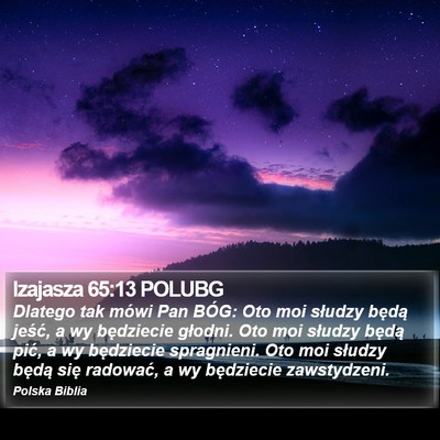 Izajasza 65:13 POLUBG Bible Verse Image