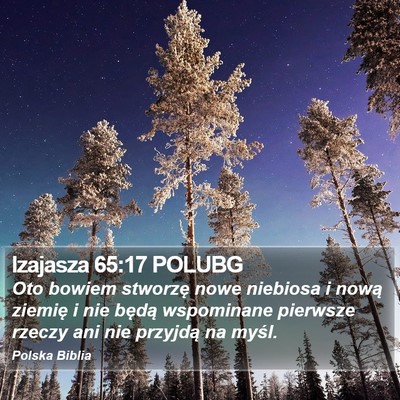 Izajasza 65:17 POLUBG Bible Verse Image